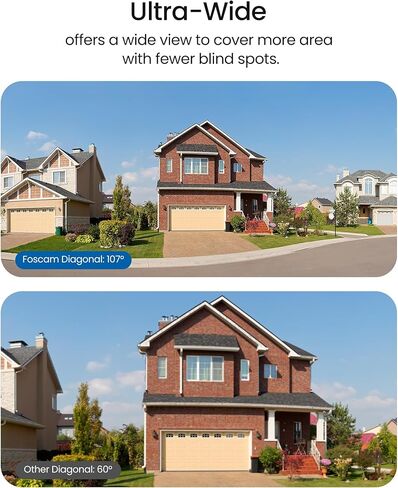 FOSCAM 4K 8MP Security IP POE Cameras, T8EP UltraHD Home Surveillance Security Camera Outdoor with Two-Way Audio, 66ft Color Night Vision, Human/Vehicle Detection, IP66 Waterproof in Kuwait