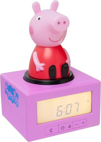 ساعة منبه للتدريب على النوم من Paladone Peppa Pig - مرخصة رسميًا، إضاءة ليلية لغرفة نوم الأطفال in Saudi Arabia