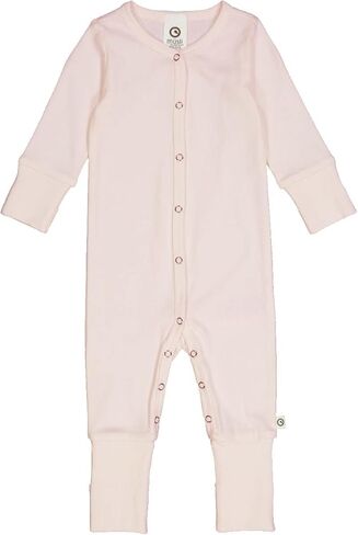 Müsli Organic Cotton Rib Bodysuit with Reversible Feet, Baby Sweater with Front Snap Closure, Warm Baby Bodysuit, Unisex Baby Clothes, Gentle for Baby's Skin (Balsam cream, 0-3M) in Saudi Arabia