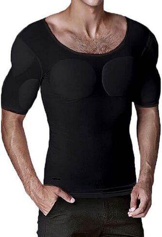 Men's Fake Muscle T-Shirt Multiple Styles to Choose Padded Enhancers Muscular Invisible Underwear in Saudi Arabia