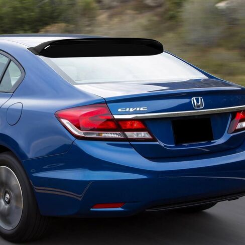 Rear Window Roof Spoiler Compatible with 2006-2015 Honda Civic 4DR/Sedan, ABS Rear Window Roof Visor Spoiler Wing, Lightweight Window Duck Lid, Black in Saudi Arabia