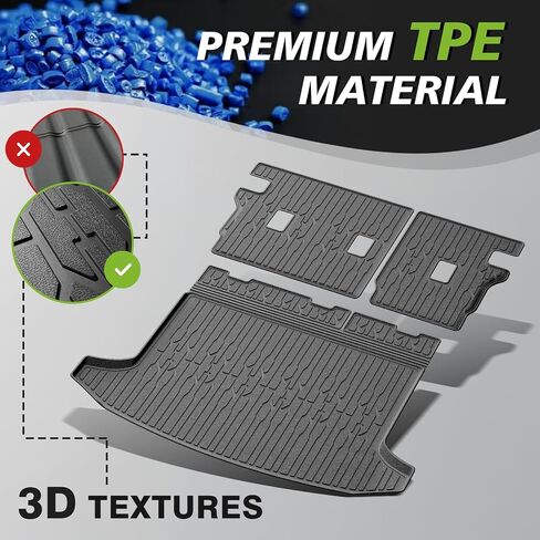Bestevmod All-Weather Mat Mat Trunk Strunk Protector Protector Cover متوافق مع Chevy Blazer EV 2024 2025 / Honda Prologue 2024 2025 TPE Backseat Mats Cargo Cargo Liner (أغطية المقعد + بطانة جذع) in Saudi Arabia