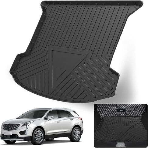 بطانة البضائع لعام 2021 2022 2023 2024 2025 XT5 - أسود TPO All Weather Hightprict Hightproof Breat Barge Trunk Trunk Mat Protector مع 2017-2025 Cadillac XT5 in Saudi Arabia
