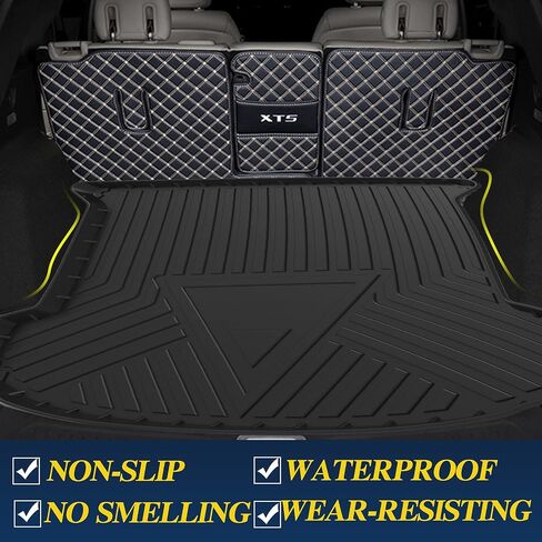 بطانة البضائع لعام 2021 2022 2023 2024 2025 XT5 - أسود TPO All Weather Hightprict Hightproof Breat Barge Trunk Trunk Mat Protector مع 2017-2025 Cadillac XT5 in Saudi Arabia