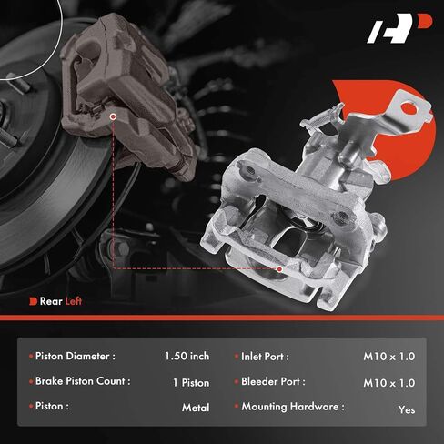 A -Premium Disc -Disc Brake Assembly مع قوس متوافق مع نماذج Scion Select - TC 2011 2012 2013 2015 2015 ، L4 2.5L ، كوبيه - جانب الركاب الأيمن الخلفي in Kuwait