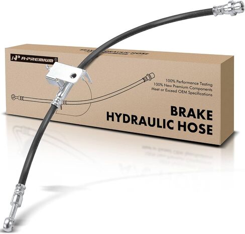 A-Premium Rear Driver Brake Hydraulic Hose Compatible with Select Hyundai and Kia Models - Accent, Rio, Rio5, 2006-2007, 1.6L - Replace# 587371G300 in Saudi Arabia
