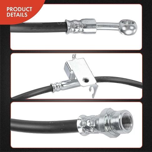A-Premium Rear Driver Brake Hydraulic Hose Compatible with Select Hyundai and Kia Models - Accent, Rio, Rio5, 2006-2007, 1.6L - Replace# 587371G300 in Saudi Arabia