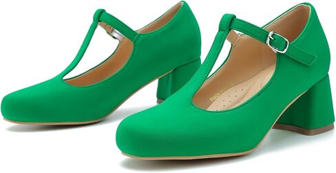 حذاء نسائي من LIURUIJIA بكعب منخفض وكعب مكتنز من LIURUIJIA حذاء ماري جين مستدير ومغلق عند الأصابع حذاء رسمي مريح للنساء باللون الأسود 8 40 in Kuwait