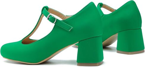 حذاء نسائي من LIURUIJIA بكعب منخفض وكعب مكتنز من LIURUIJIA حذاء ماري جين مستدير ومغلق عند الأصابع حذاء رسمي مريح للنساء باللون الأسود 8 40 in Kuwait