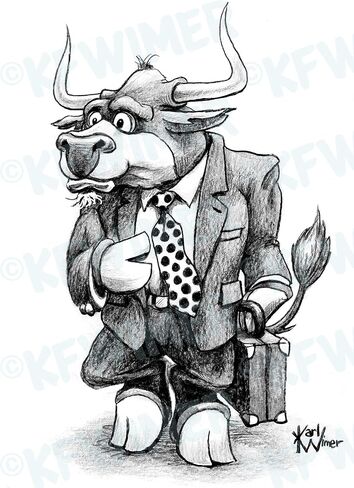 Mouth of Stockmarket Bear Cartoon Illustration in Saudi Arabia