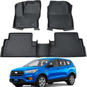 All Weather Rubber Car Floor Mats Compatible with 2011-2023 Chrysler 300 AWD(Not for RWD) & 2011-2022 Dodge Charger, Full Set Includes 1st and 2nd Rows Maximum Coverage, Laser Measured, Non Slip in Saudi Arabia