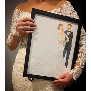 Wedding Sketch, Drawing of Bride and Groom, Wedding Gift in Saudi Arabia
