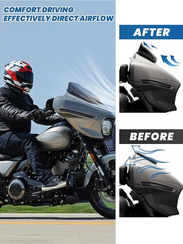 5 "الزجاج الأمامي الزجاج الأمامي الخائن المتوافق مع Harley Davidson Cvo Street Glide Flhxse 2023-2024 ، Glide Flhx 2024-Later ، واضح (رأسي 5" ، أفقي 7 ") in Kuwait