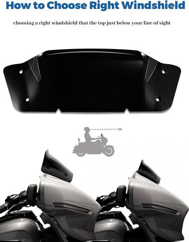 5 "الزجاج الأمامي الزجاج الأمامي الخائن المتوافق مع Harley Davidson Cvo Street Glide Flhxse 2023-2024 ، Glide Flhx 2024-Later ، واضح (رأسي 5" ، أفقي 7 ") in Kuwait