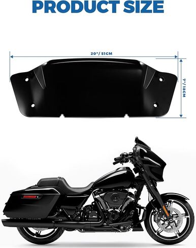 5 "الزجاج الأمامي الزجاج الأمامي الخائن المتوافق مع Harley Davidson Cvo Street Glide Flhxse 2023-2024 ، Glide Flhx 2024-Later ، واضح (رأسي 5" ، أفقي 7 ") in Kuwait