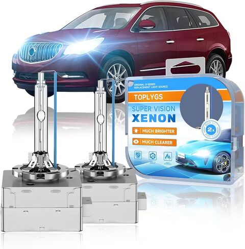 D3S HID Xenon Headlight Bulb Fit for Buick 2013-2017 Enclave 2014-2018 Envision Lacrosse Regal 2016-2019 Cascada, 8000K Blue, 35W OEM High Low Beam Xenon Light, Pack of 2 in Kuwait
