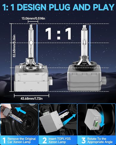 D3S HID Xenon Headlight Bulb Fit for Buick 2013-2017 Enclave 2014-2018 Envision Lacrosse Regal 2016-2019 Cascada, 8000K Blue, 35W OEM High Low Beam Xenon Light, Pack of 2 in Kuwait