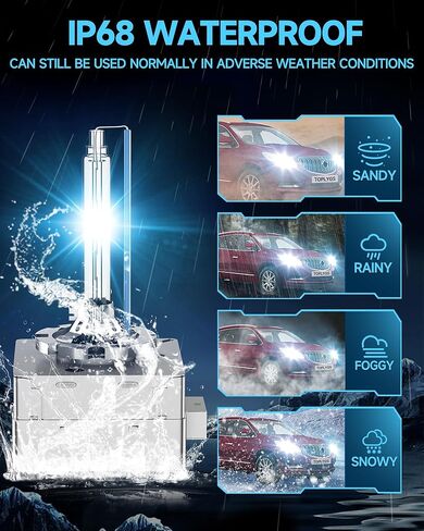 D3S HID Xenon Headlight Bulb Fit for Buick 2013-2017 Enclave 2014-2018 Envision Lacrosse Regal 2016-2019 Cascada, 8000K Blue, 35W OEM High Low Beam Xenon Light, Pack of 2 in Kuwait