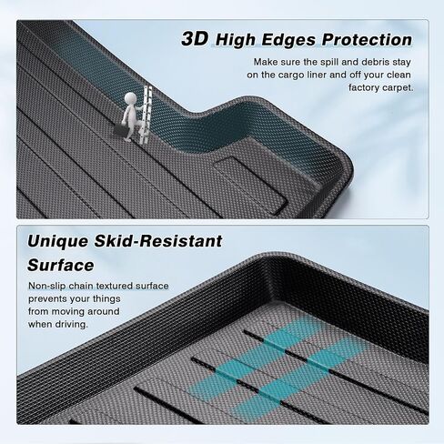 Mixsuper Cargo Liner for Volvo XC60 2018-2025, Trunk Mat for XC60 Accessories 3D All Weather Cargo Mat Anti-Slip Durable Odorless Rear Trunk Liner Black in Saudi Arabia