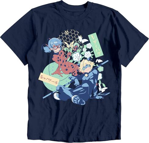 Isaac Morris Limited Miraculous Ladybug & Cat Noir Manga Style Men’s and Women’s Short Sleeve T-Shirt in Saudi Arabia