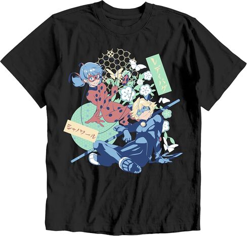Isaac Morris Limited Miraculous Ladybug & Cat Noir Manga Style Men’s and Women’s Short Sleeve T-Shirt in Saudi Arabia