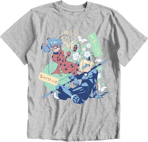 Isaac Morris Limited Miraculous Ladybug & Cat Noir Manga Style Men’s and Women’s Short Sleeve T-Shirt in Saudi Arabia