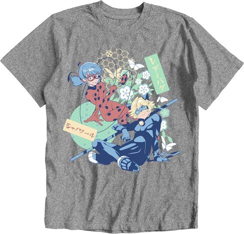 Isaac Morris Limited Miraculous Ladybug & Cat Noir Manga Style Men’s and Women’s Short Sleeve T-Shirt in Saudi Arabia