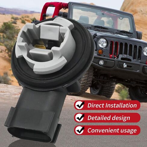 2 PCS Front Turn Signal Light Socket ، استبدال لجيب Wrangler JK JKU 2007 2008 2009 2010 2011 2013 2014 2015 2015 2017 2018 in Saudi Arabia