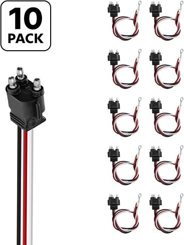 United Pacific 34212P10 3 Wire Pigtain مع 3 Prong Straight Clop - 12 "Lead - مجموعة واحدة (حزمة من 10) in Saudi Arabia