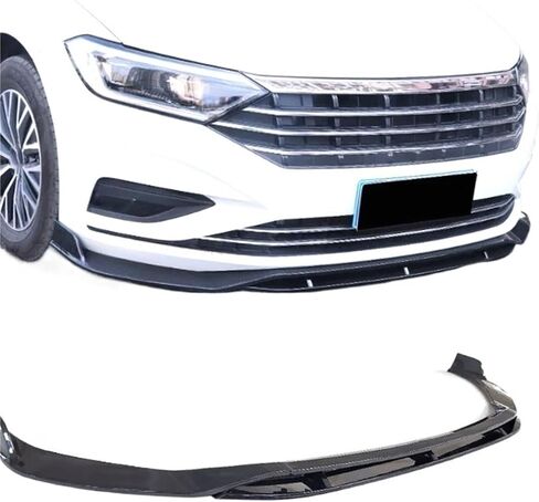 متوافق مع VW Jetta MK7 2019 2020 2021 الوفير الأمامي المفسد الشفاه أسفل الجسم مجموعة مجموعة الناشر واقي ضبط ABS لامع أسود (أسود لامع) in Saudi Arabia