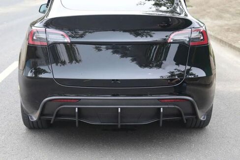 Upgrade Rear Diffuser for Tesla Model Y 2017-2024,Track Style Spoiler (Matte Black) in Kuwait