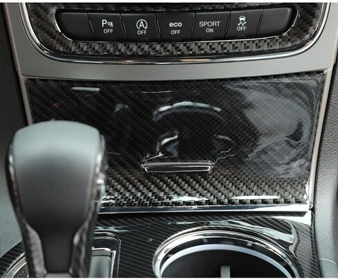 Gear Shift & Storage Box Door Cover Sticker Trim for Jeep for Grand Cherokee 2016-2020 Real Carbon Fiber Front RT-TCZ20200424 in Saudi Arabia