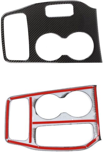 Gear Shift & Storage Box Door Cover Sticker Trim for Jeep for Grand Cherokee 2016-2020 Real Carbon Fiber Front RT-TCZ20200424 in Saudi Arabia