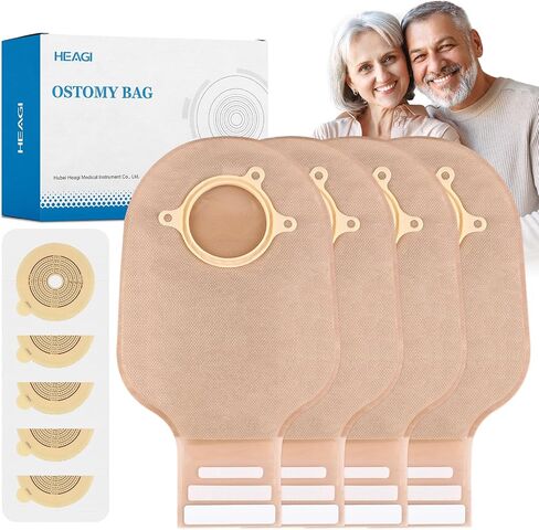 30 PCS Ostomy Supplies Colostomy Bags Two Piece Drainable Pouches with Closure, Ileostomy Stoma Care, Cut-to-Fit, 60mm Max, (20PCS Bags+10PCS Barrier) in Saudi Arabia