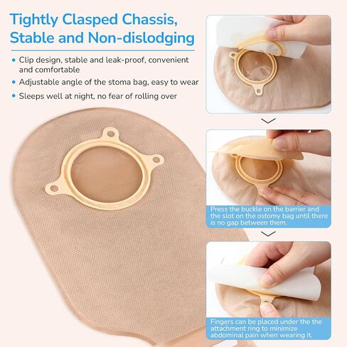 30 PCS Ostomy Supplies Colostomy Bags Two Piece Drainable Pouches with Closure, Ileostomy Stoma Care, Cut-to-Fit, 60mm Max, (20PCS Bags+10PCS Barrier) in Saudi Arabia