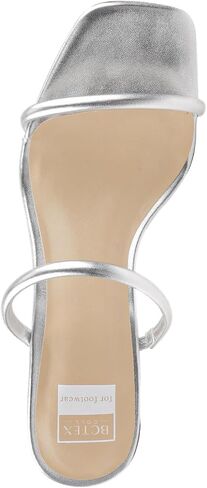 BCTEX Women's High Heeled Sandal Square Toe with Two Strap | Women Slip on High-heeled Strappy Sandal Ankle Strap Block Heels Comfortable for Weddings, Parties, Vacations and Daily in Saudi Arabia