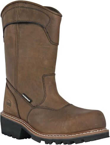 HOSS Aspen Logger Men's Composite Toe Electrical Hazard Puncture-Resisting Waterproof Pull-on Boot in Saudi Arabia
