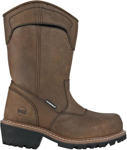 HOSS Aspen Logger Men's Composite Toe Electrical Hazard Puncture-Resisting Waterproof Pull-on Boot in Saudi Arabia