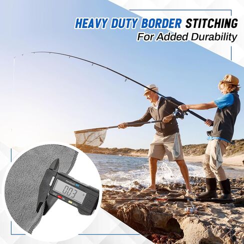 6 Pcs Fishing Towels with Clip 16'' x 16'' Microfiber Golf Towels with 2 Heavy Duty Zinger Retractor and 6 Clips Ultra Absorbent Disc Golf Towel with Clip for Fly Fishing, Kayaking, Hiking in Kuwait