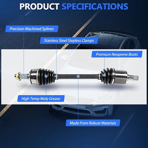 CV Axle Left Side Front FWD Fit for Honda Accord 2008 2009 2010 2011 2012 2.4L SE/LX/LX-P/LX-S/EX-L, CV Joints Driver Side for Acura TSX 2009-2013 Auto. Base/Premium/A-Spec 2.4L in Saudi Arabia