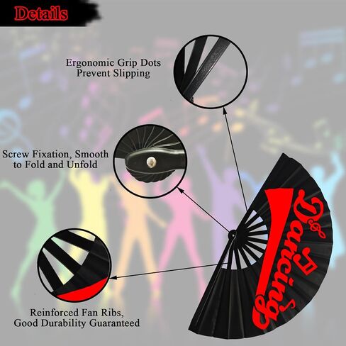 Large Clacking Fans for Line Dancing, Boots On The Ground Hand Fan (Red) in Saudi Arabia