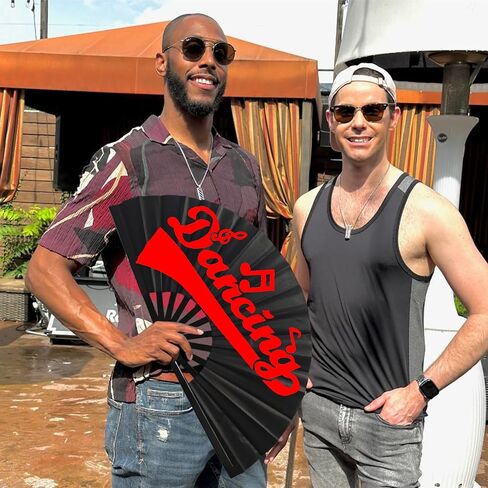 Large Clacking Fans for Line Dancing, Boots On The Ground Hand Fan (Red) in Saudi Arabia