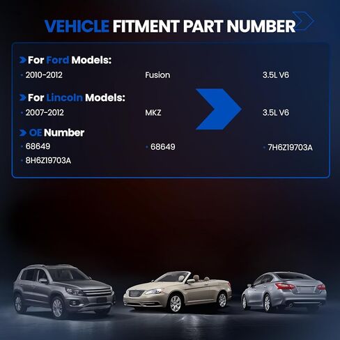 68649 ضاغط تكييف الهواء A/C مع قابض متوافق مع Ford Fusion 3.5L 2010-2012 ، متوافق مع Lincoln MKZ 3.5L 2007-2012 ، SP17 Style ، 6 أخاديد in Saudi Arabia