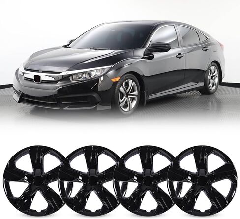 يغطي عجلة Autowiki بدائل 16 '' 'Hubcaps لـ Honda Civic 2016 2017 2018 2019 2020 2021 أغطية عجلة سيدان هوندا Civic ، مجموعة محور عجلة 15 بوصة من 4 ، لون ورنيش أسود in Saudi Arabia