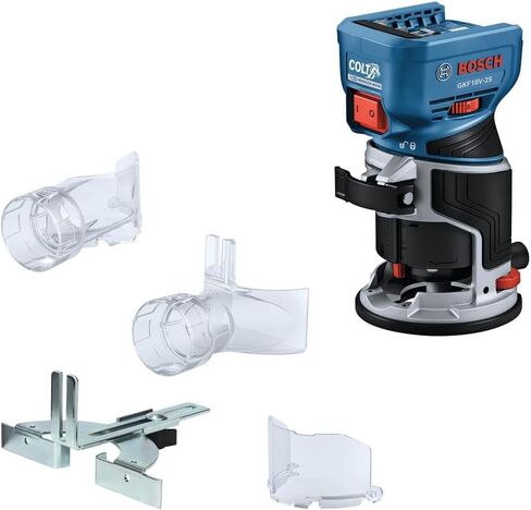 BOSCH GKF18V-25PL14 18V Brushless Colt™ Palm Router Kit مع (1) CORE18V® 4 Ah بطارية طاقة متقدمة وقاعدة غطس in Saudi Arabia