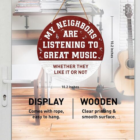 HSNBT Recording Studio Door Sign, Recording in Progress Do Not Disturb Hanging Sign for Music Room in Kuwait