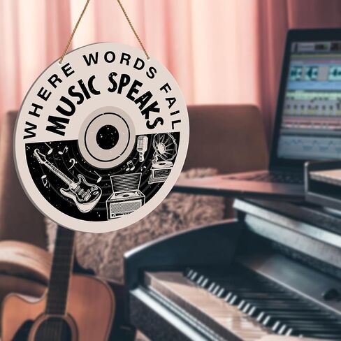 HSNBT Recording Studio Door Sign, Recording in Progress Do Not Disturb Hanging Sign for Music Room in Kuwait