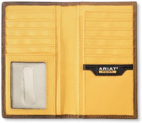 ARIAT Mens Wallet Rodeo Leather Incognito VenTEK Cutout Brown A3400644 in Saudi Arabia