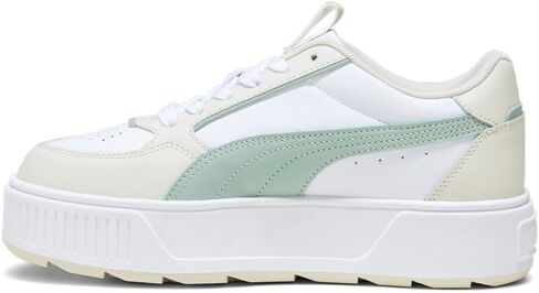 حذاء رياضي نسائي من PUMA Karmen Rebelle برباط علوي أبيض/أخضر - 10 متوسط ​​أمريكي in Kuwait