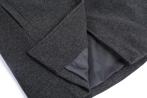 yoeasy Women's Casual Thicken Wool Blend Pea Coat Stand Collar Single Breasted Winter Mid Long Overcoat Jackets in Saudi Arabia